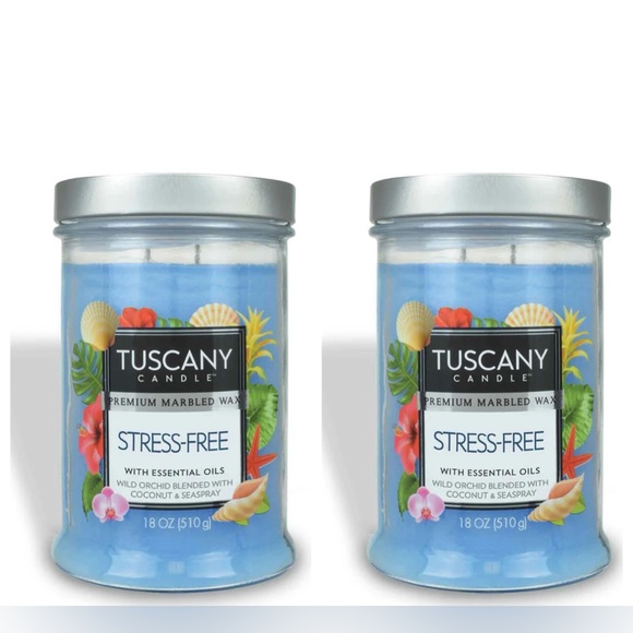 Tuscany Candle Stressless Premium Marbled Wax Collection, 18 oz Set of 2 - Picture 1 of 5